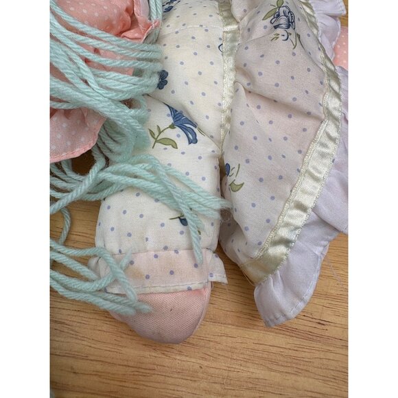 Holly Mine 1987 Plush Doll With Pink Polka Dot Outfit & Mint Green Hair 15" - Picture 13 of 14